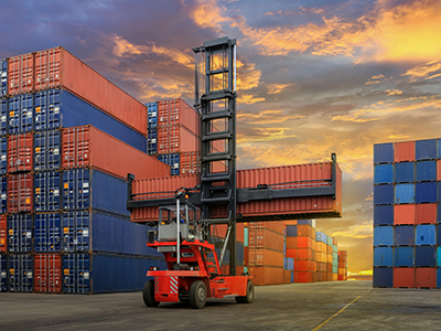 Empty container handling and storage  facility